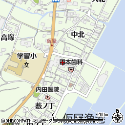 兵庫県淡路市久留麻中北2483周辺の地図