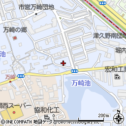堺万崎郵便局周辺の地図
