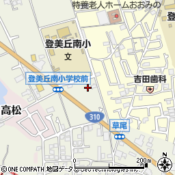 大阪府堺市東区草尾595-4周辺の地図