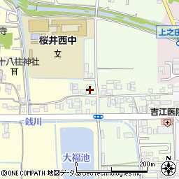 奈良県桜井市東新堂121周辺の地図