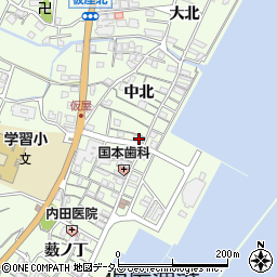 兵庫県淡路市久留麻中北2445周辺の地図