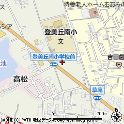 大阪府堺市東区草尾593周辺の地図