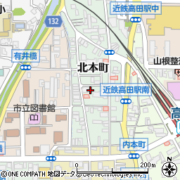 大和高田北本町郵便局周辺の地図