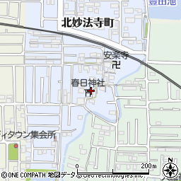 奈良県橿原市北妙法寺町201周辺の地図