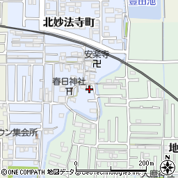 奈良県橿原市北妙法寺町185周辺の地図