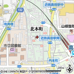 奈良県大和高田市北本町5周辺の地図