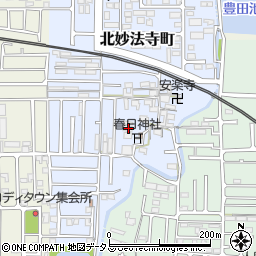 奈良県橿原市北妙法寺町197周辺の地図