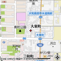 奈良県大和高田市大東町周辺の地図