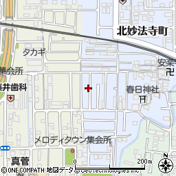 奈良県橿原市北妙法寺町24周辺の地図