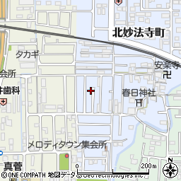 奈良県橿原市北妙法寺町26-16周辺の地図