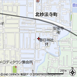 奈良県橿原市北妙法寺町32周辺の地図