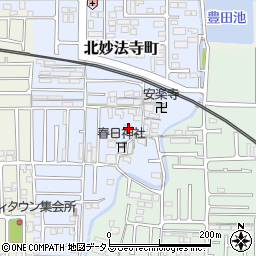 奈良県橿原市北妙法寺町194周辺の地図