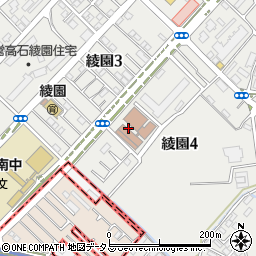 大阪府高石市綾園周辺の地図