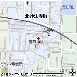 奈良県橿原市北妙法寺町177周辺の地図