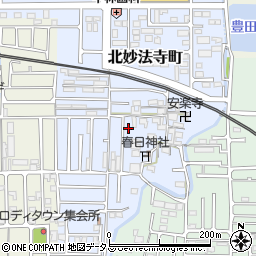 奈良県橿原市北妙法寺町33-16周辺の地図