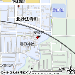 奈良県橿原市北妙法寺町174周辺の地図