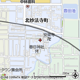 奈良県橿原市北妙法寺町176周辺の地図