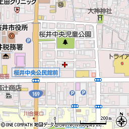 奈良県桜井市粟殿周辺の地図