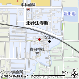 奈良県橿原市北妙法寺町167周辺の地図