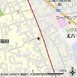 大阪府堺市中区福田80周辺の地図