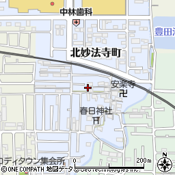 奈良県橿原市北妙法寺町166周辺の地図