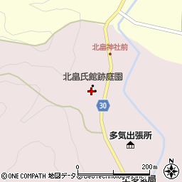 北畠氏館跡庭園周辺の地図