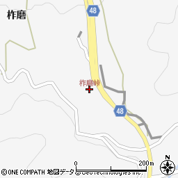 柞磨峠周辺の地図