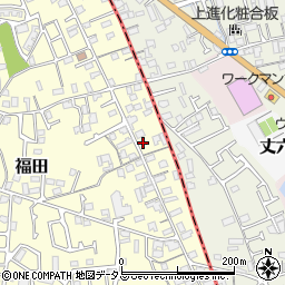 大阪府堺市中区福田78周辺の地図