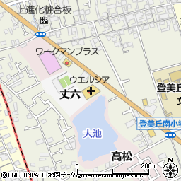 ウエルシア堺草尾店周辺の地図