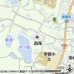 兵庫県淡路市久留麻高塚周辺の地図