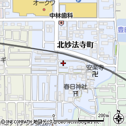 奈良県橿原市北妙法寺町107-8周辺の地図