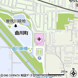 曽我川緑地体育館周辺の地図