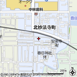 奈良県橿原市北妙法寺町107周辺の地図