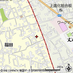 大阪府堺市中区福田75周辺の地図