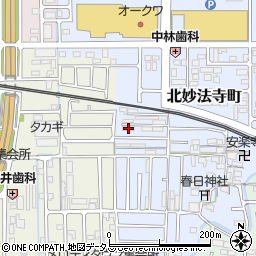 奈良県橿原市北妙法寺町43周辺の地図
