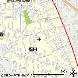 大阪府堺市中区福田356周辺の地図