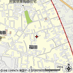 大阪府堺市中区福田355周辺の地図