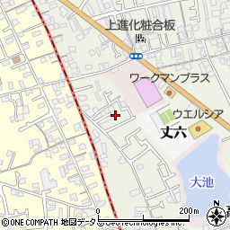 大阪府堺市東区草尾361周辺の地図