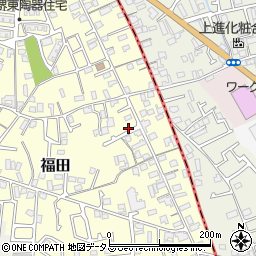 大阪府堺市中区福田377周辺の地図