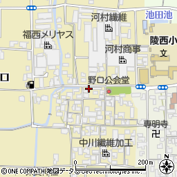 南都銀行奈良交通コミュニティーバスきぼう号野口バス停前 ＡＴＭ周辺の地図
