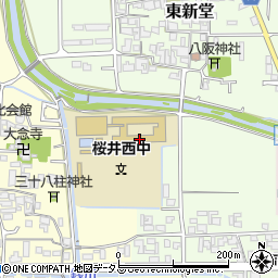 桜井市立桜井西中学校周辺の地図