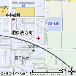 奈良県橿原市北妙法寺町707周辺の地図