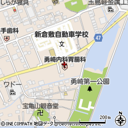 勇崎内科胃腸科医院周辺の地図