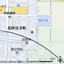 奈良県橿原市北妙法寺町709周辺の地図