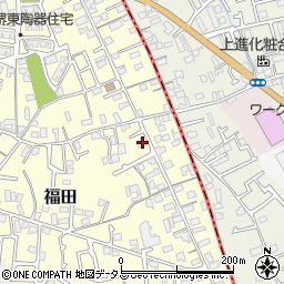 大阪府堺市中区福田378周辺の地図