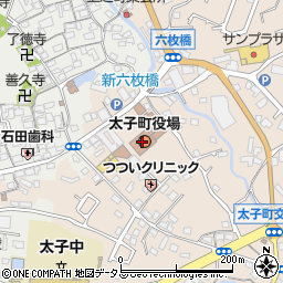 太子町役場議会　事務局周辺の地図