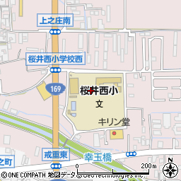 桜井西学童保育所周辺の地図
