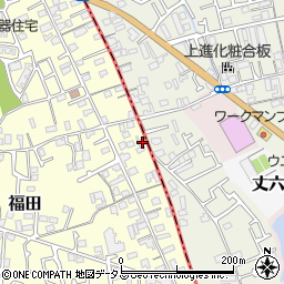 大阪府堺市中区福田71周辺の地図