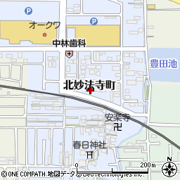 奈良県橿原市北妙法寺町696周辺の地図