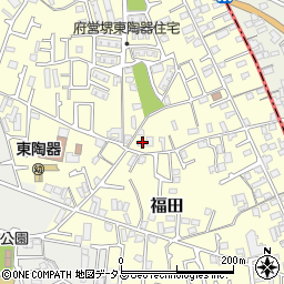 大阪府堺市中区福田405周辺の地図